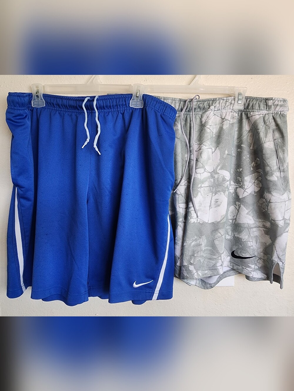 Nike Basketball/Performance/Athletic Men's Shorts Bundle Royal Blue & Grey/White